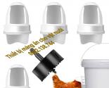 Máng ăn tự động gắn thùng sơn cho gà vịt chim bồ câu chim trĩ